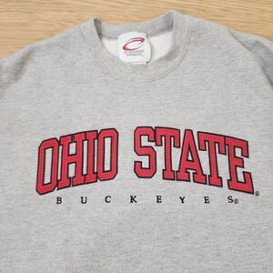 Vintage Ohio State Buckeyes Embroidered Sweatshirt Grey Pullover Unisex Mens XL